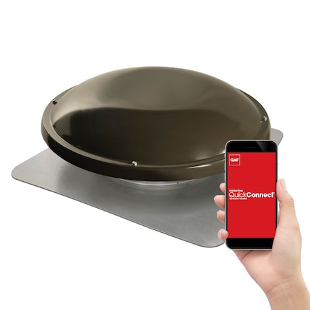 Gaf Master Flow 1250 CFM Weathered Wood Galvanized Quick Connect Roof Mount Attic Fan ERV5WWQCT